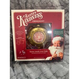 NEW DEMDACO Santa's kindness ornament & journal in red/gold
